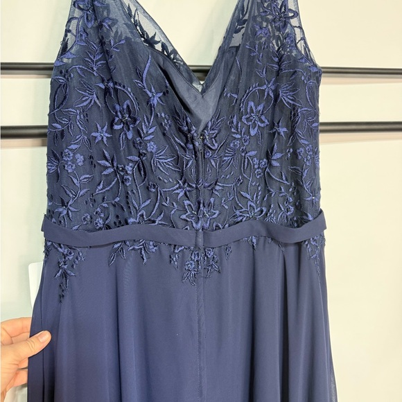 Morilee Madeline Gardner Bridesmaid Dress Style 21544 Navy Size 18 NWT - Picture 5 of 8